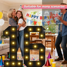 LOBOOM LED light strings and bulbs for the number 50