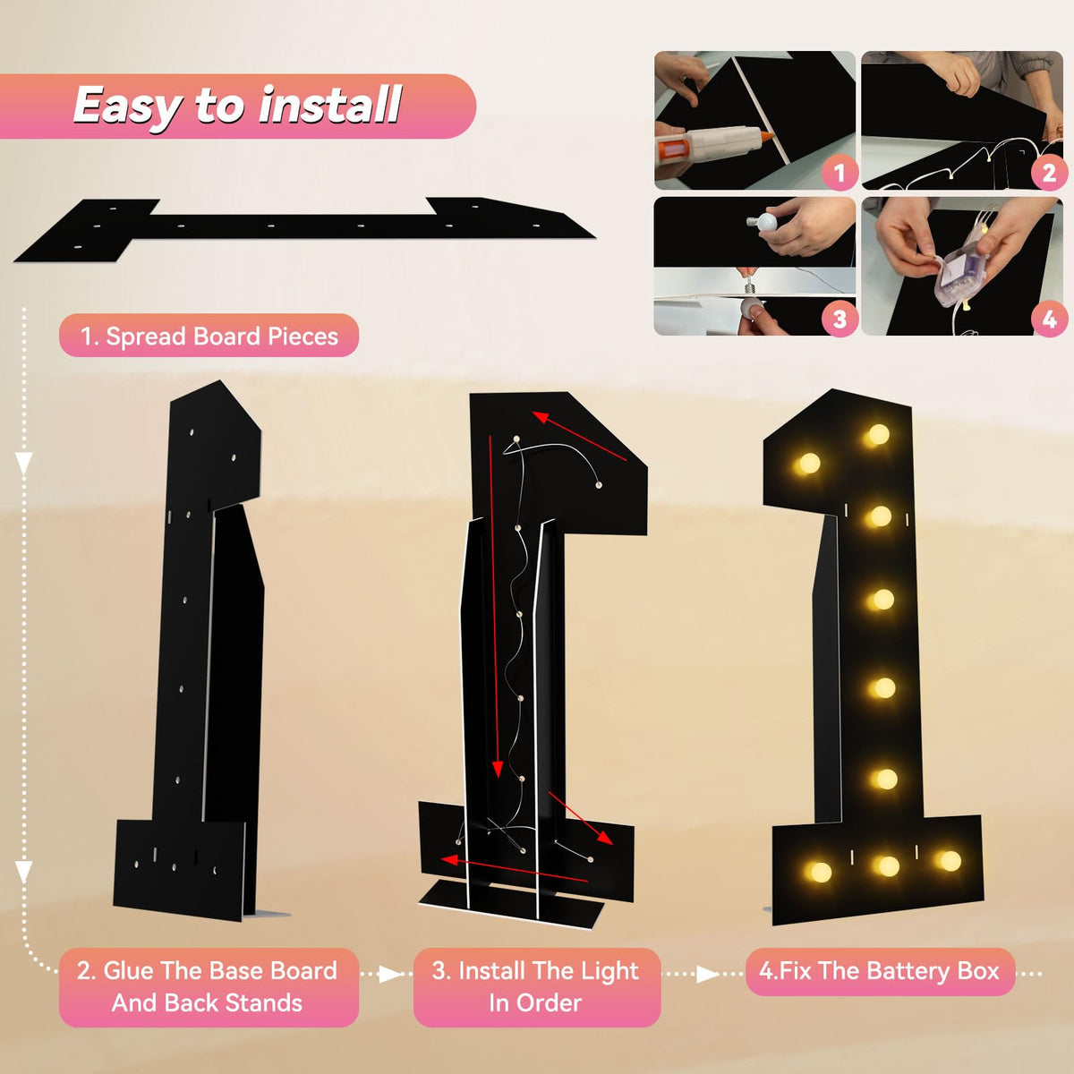LOBOOM foam board pre-cut panels for quick setup