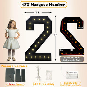 LOBOOM marquee number 2 party backdrop for memorable moments