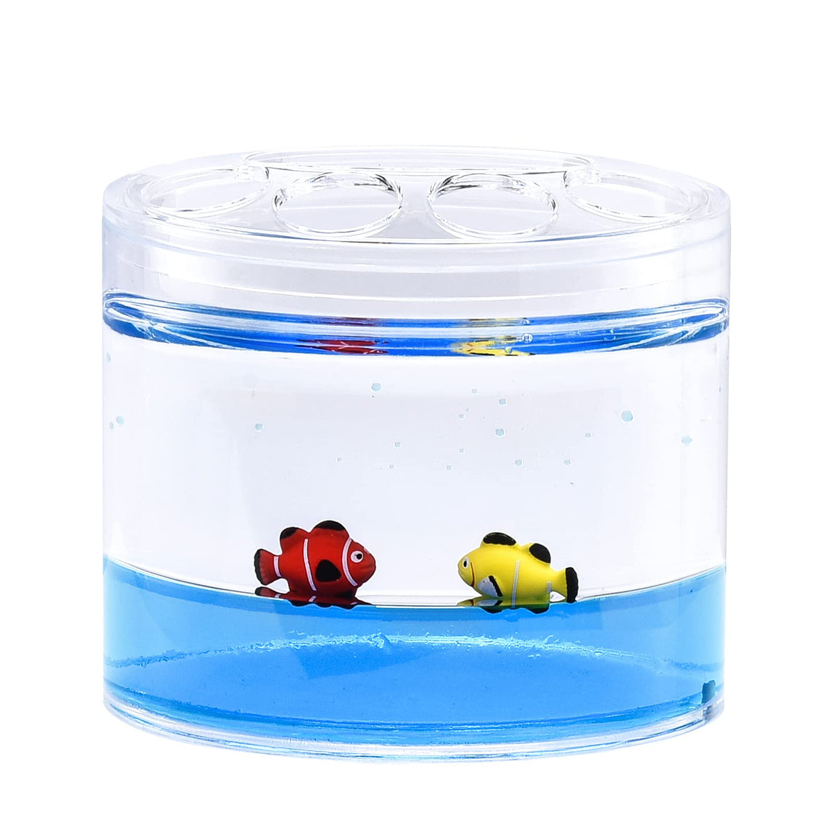 Locco Decor ocean 3D liquid toilet brush holder stores brushes neatly.
