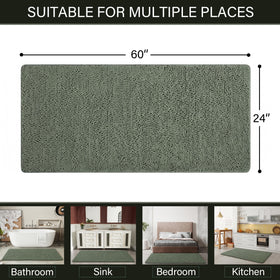 LOCHAS non-slip back keeps mat flat on smooth floors