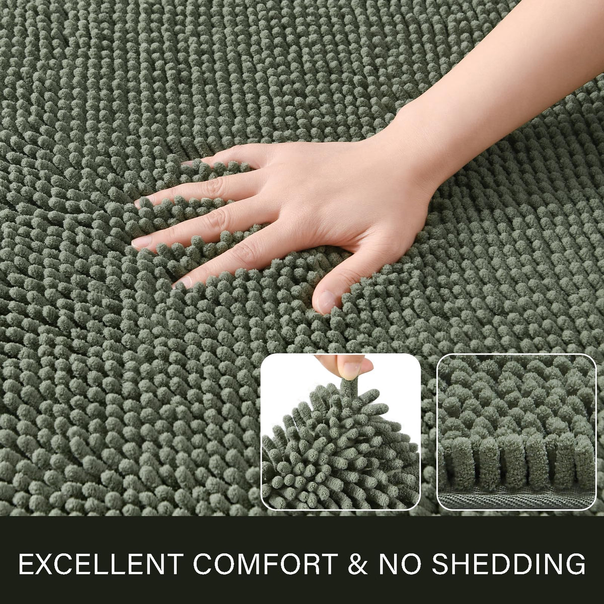 LOCHAS soft microfiber-chenille rug with plush feel and absorbency