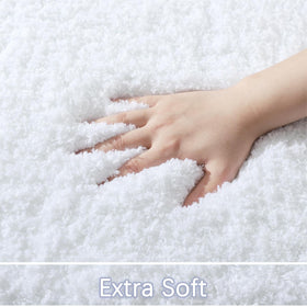 LOCHAS bath mat with non-slip backing keeps it in place.