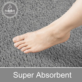 LOCHAS rug with non-slip backing helps keep mat in place.