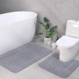 LOCHAS bathroom rug set 34x20 demonstrates plush softness for bathroom comfort.