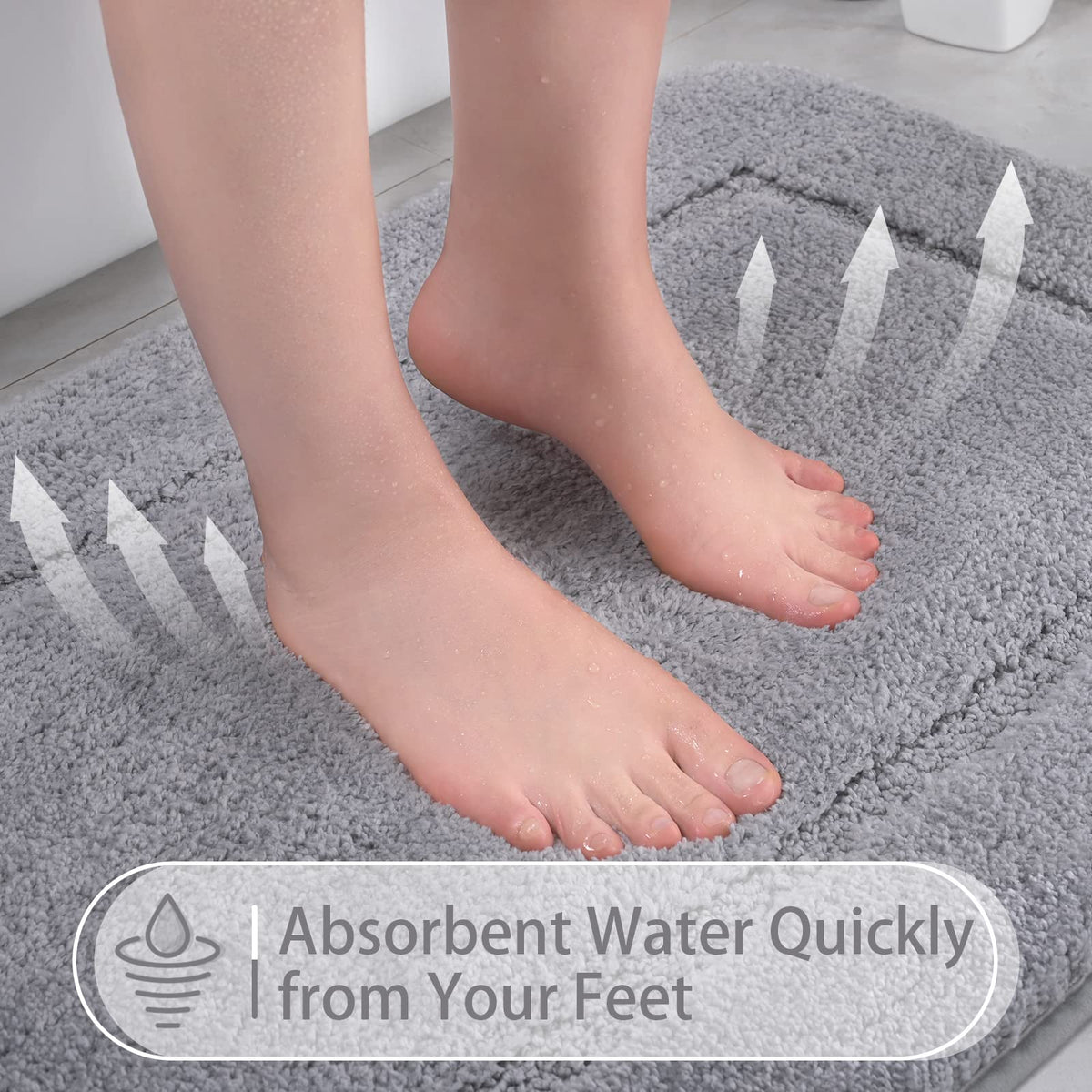 LOCHAS shaggy pile rug adds warm texture for barefoot mornings.