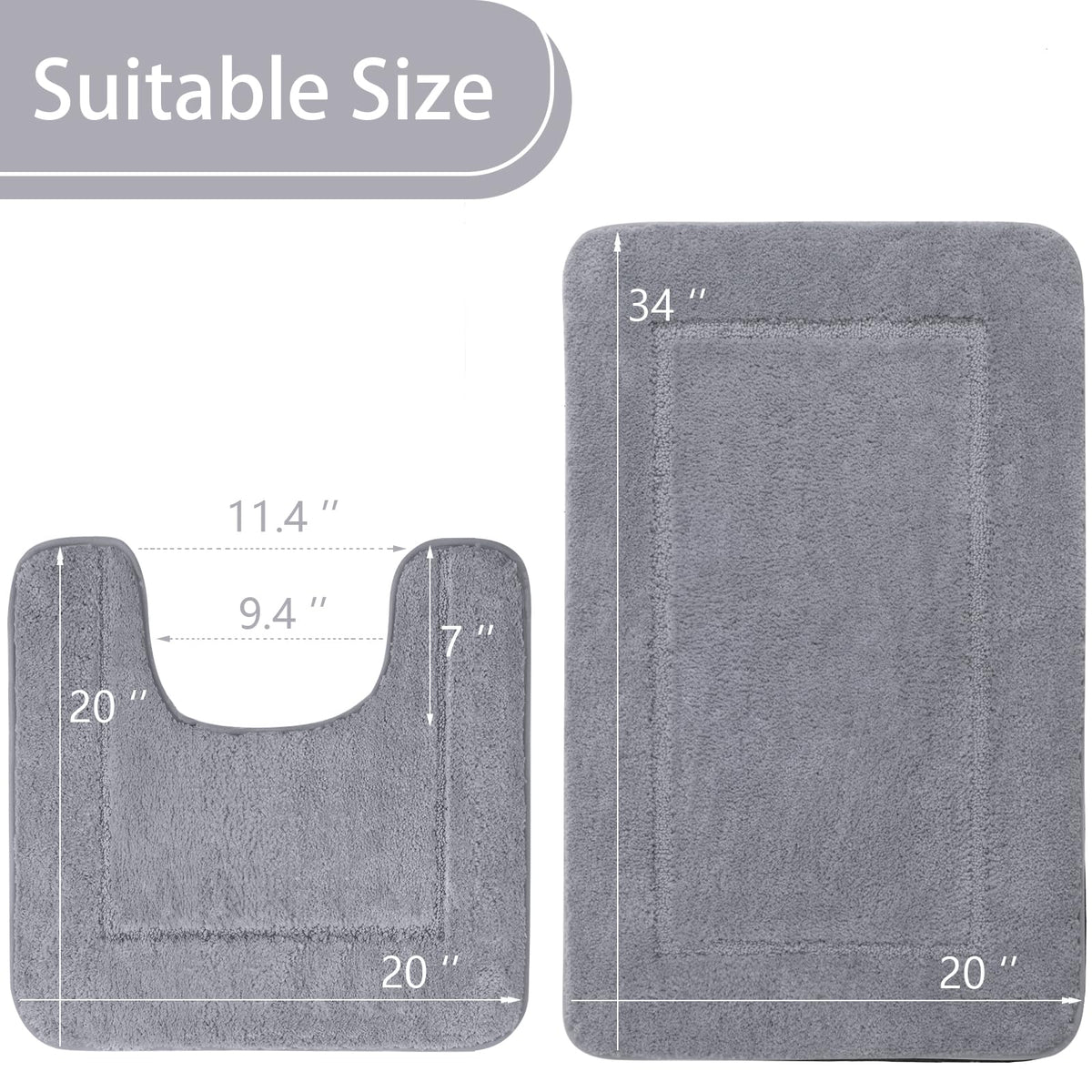 LOCHAS soft-texture bath mats fit multiple spaces beyond the bath.