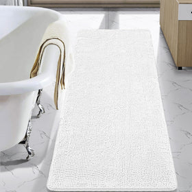 LOCHAS luxury bathroom rug 24x60 offers plush comfort for stepping out of the shower.