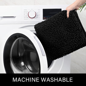 LOCHAS machine-washable bath mat for easy cleaning and renewed softness.