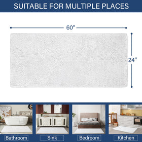 LOCHAS oversized 24x60 runner fits bathrooms, entryways, and near sinks.