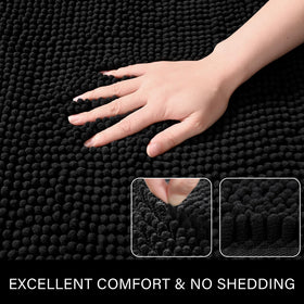 LOCHAS plush chenille mat provides cloud-soft touch underfoot.