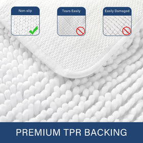 LOCHAS quick-dry absorbent bath mat keeps feet dry after showers.