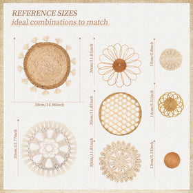 LOCS MICRAI flat-woven rounds hang beautifully as wall art.