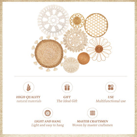 Tassel accents and macrame detail from LOCS MICRAI enhance boho decor.