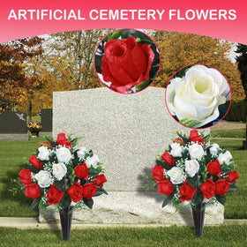 Lodou grave vase spike detail ensures upright outdoor display