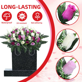 Lodou artificial cemetery flowers are UV-resistant and weatherproof for lasting outdoor beauty.