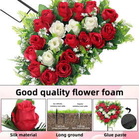 Lodou artificial rose flowers with silky, realistic finish
