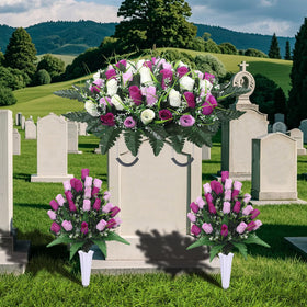 Lodou fits standard headstones 3–6 inches thick for easy outdoor display.