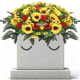 Lodou grave flowers designed for outdoor use withstand wind and rain.