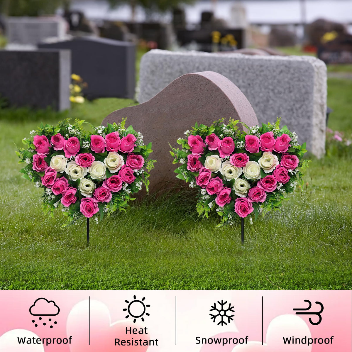 Lodou ground spike provides stable grave placement even in wind