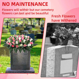 Lodou headstone decor saddle installs easily without scratching the tombstone.
