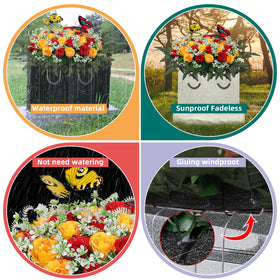 Lodou large grave flowers measure 27x19x7 inches for prominent display.