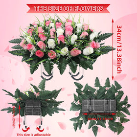 Lodou memorial flower saddle offers maintenance-free grave decoration for any day.
