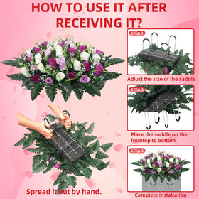 Lodou outdoor cemetery décor is maintenance-free and cost-effective compared to real flowers.