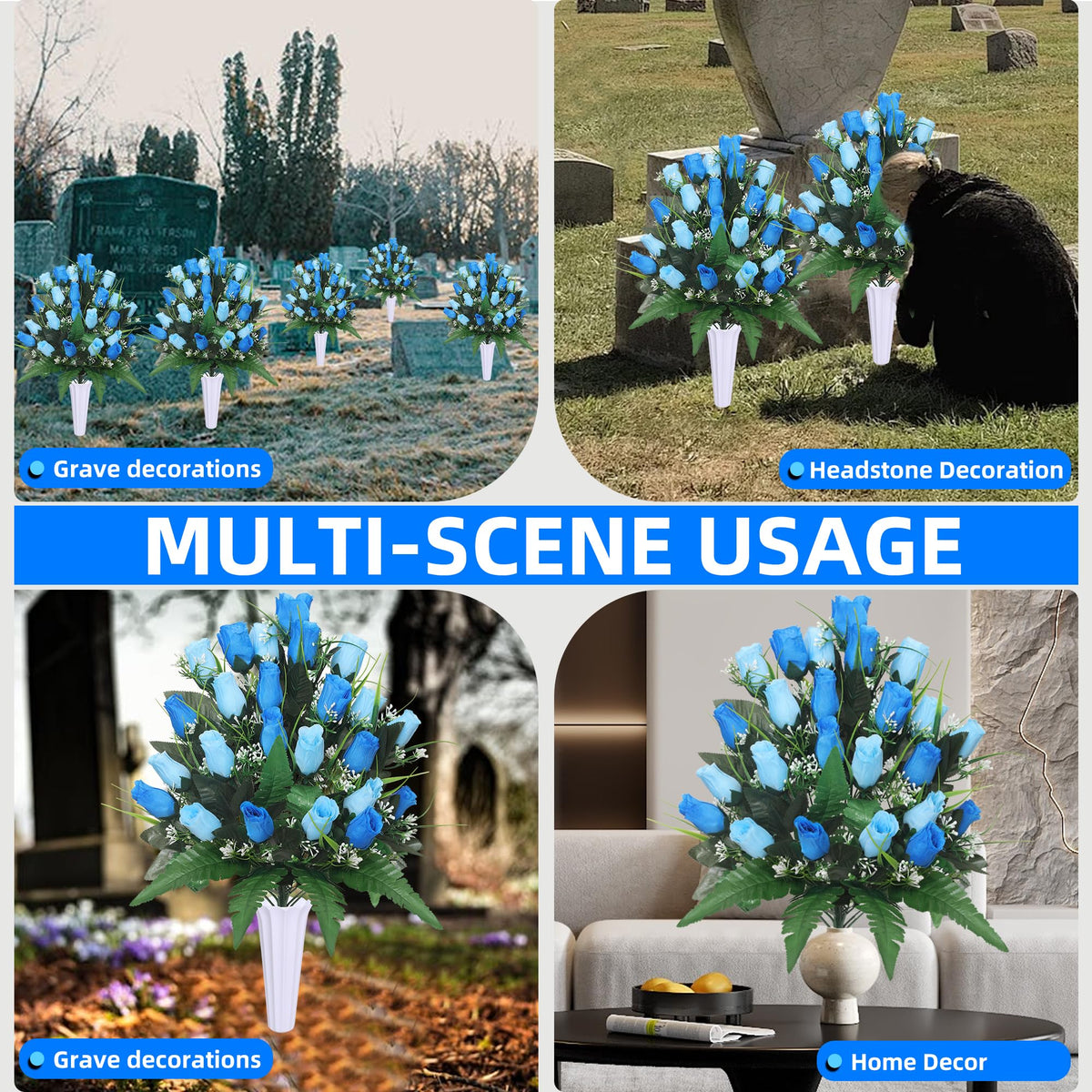Lodou outdoor grave decor stand height 18.9 inches for striking display