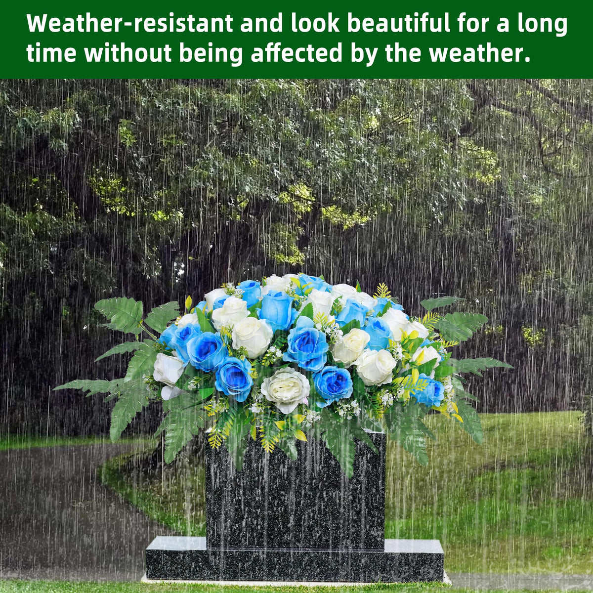 Lodou outdoor grave decorations ready for seasonal tributes.