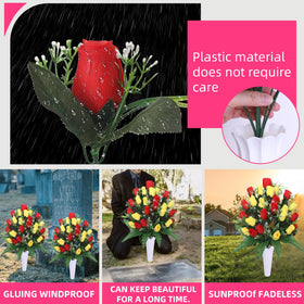 Lodou outdoor memorial arrangement stays vibrant with minimal maintenance.
