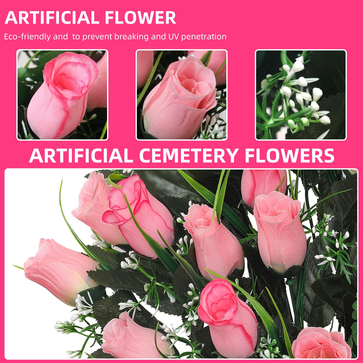 Lodou weather-resistant silk roses maintain vibrant color outdoors.