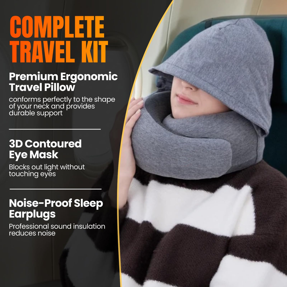 Memory foam core of LOEXAIR pillow offering balanced support
