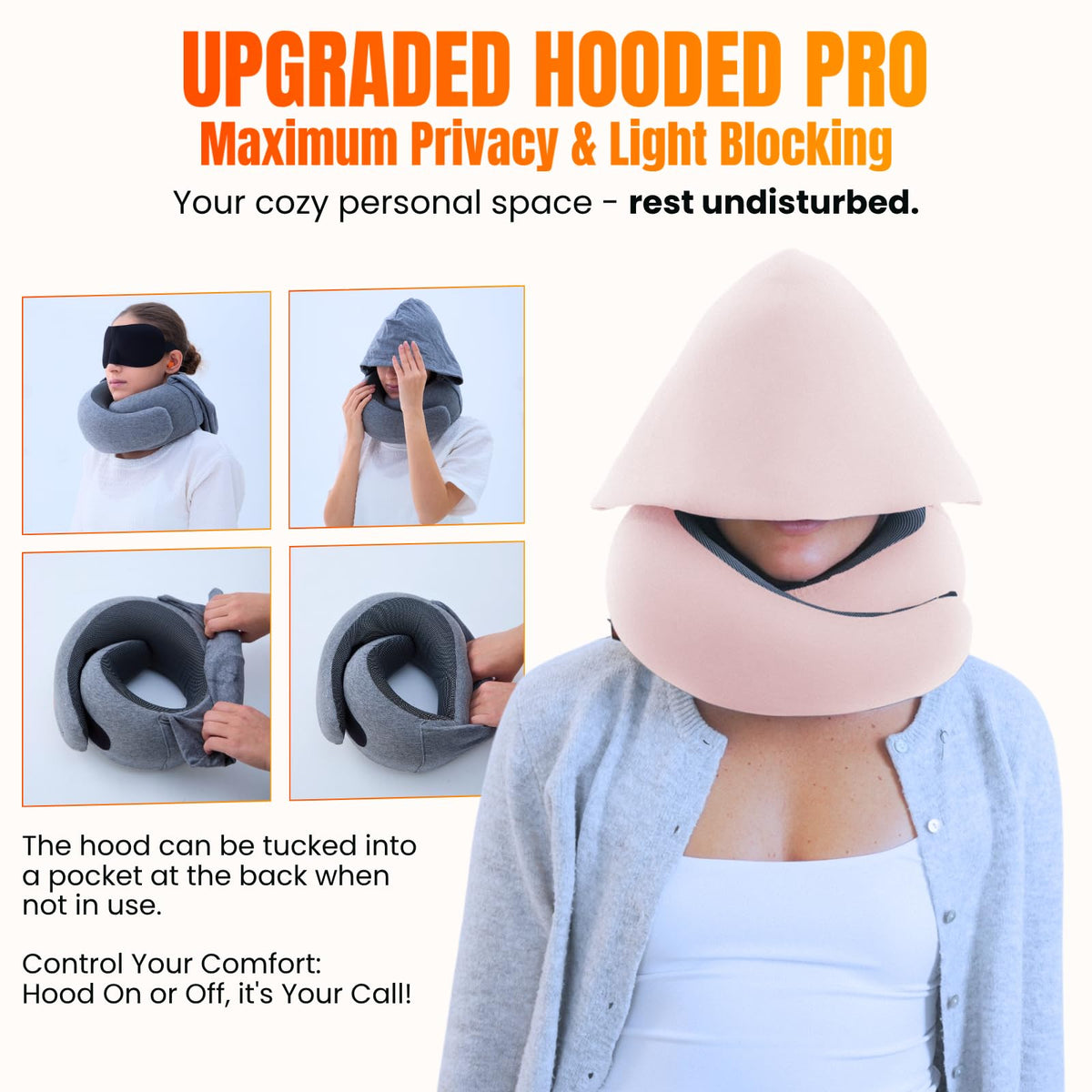 LOEXAIR memory foam neck support delivering cradling comfort during travel.