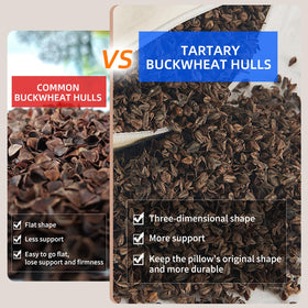LOFE Buckwheat Pillow 3D hulls provide superior contouring and support.