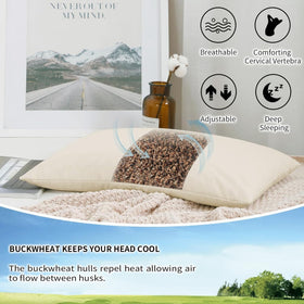 LOFE Buckwheat pillow care and cleaning tips included