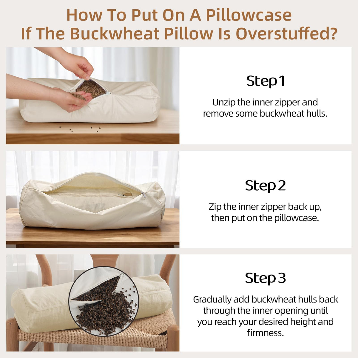 LOFE Buckwheat Pillow is ideal for side sleepers seeking firm, adaptable support.
