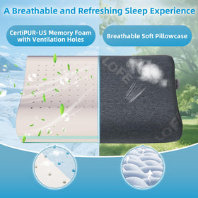 LOFE Contour Pillow height options show versatile setup for back sleepers