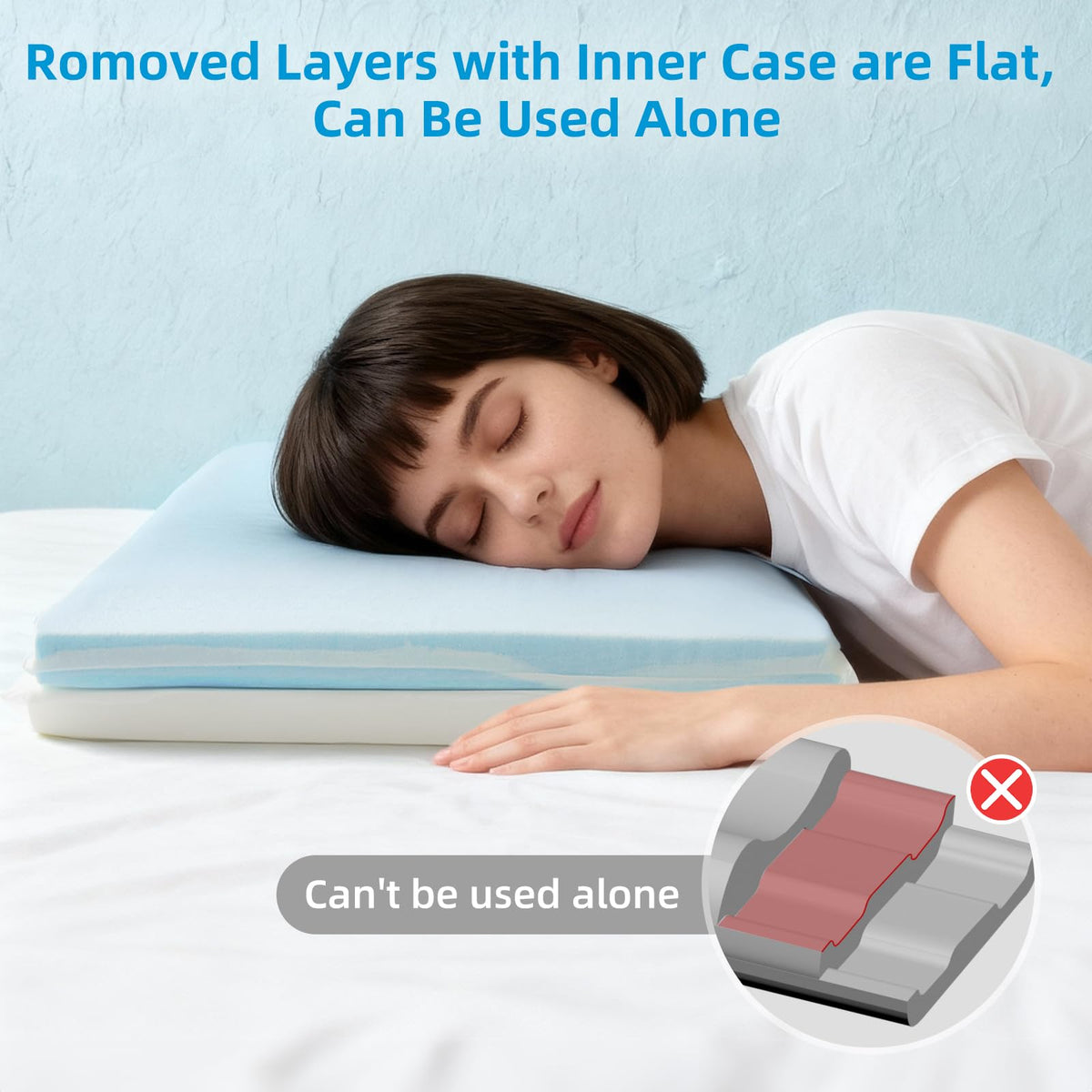 LOFE Contour Pillow removable cover is breathable and easy to wash