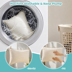 LOFE machine-washable kids pillow for easy cleaning and care.