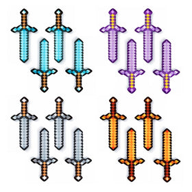 Lofeijxufj pixel sword set on table display for vibrant party decor.