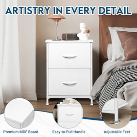 LOFTEY nightstand metal frame detail highlighting durable construction