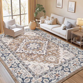 Lofus vintage boho medallion design enhances neutral living spaces