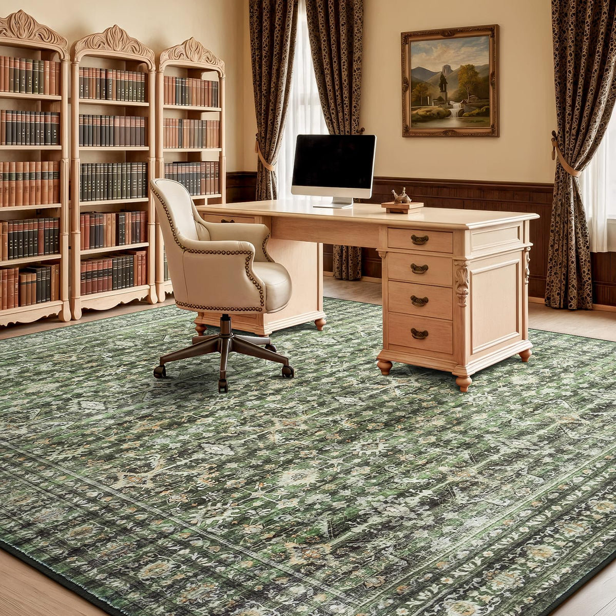 Lofus machine-washable rug simplifies cleanups after spills or pets.