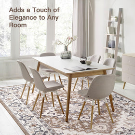 Lofus non-slip TPR backing keeps the rug in place on wood or tile floors