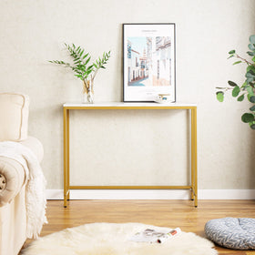 Loglus console table supports up to 110 lbs of everyday items.