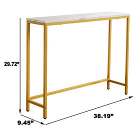 Loglus entryway table shown with plants for decorative, practical use.