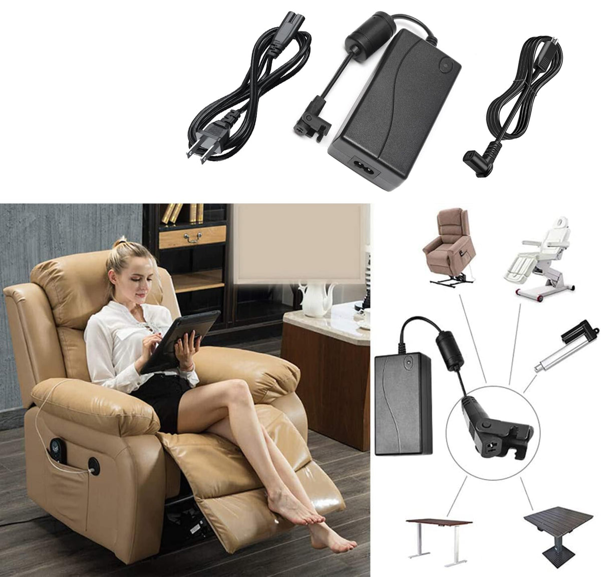 Lojiraz power supply kit includes cord, transformer, extension cable, and warranty.