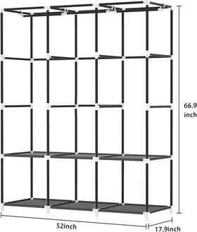 LOKEME portable closet steel frame is durable for daily use.