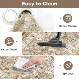 LOKHOM kid- and pet-friendly rug designed for high-traffic areas.